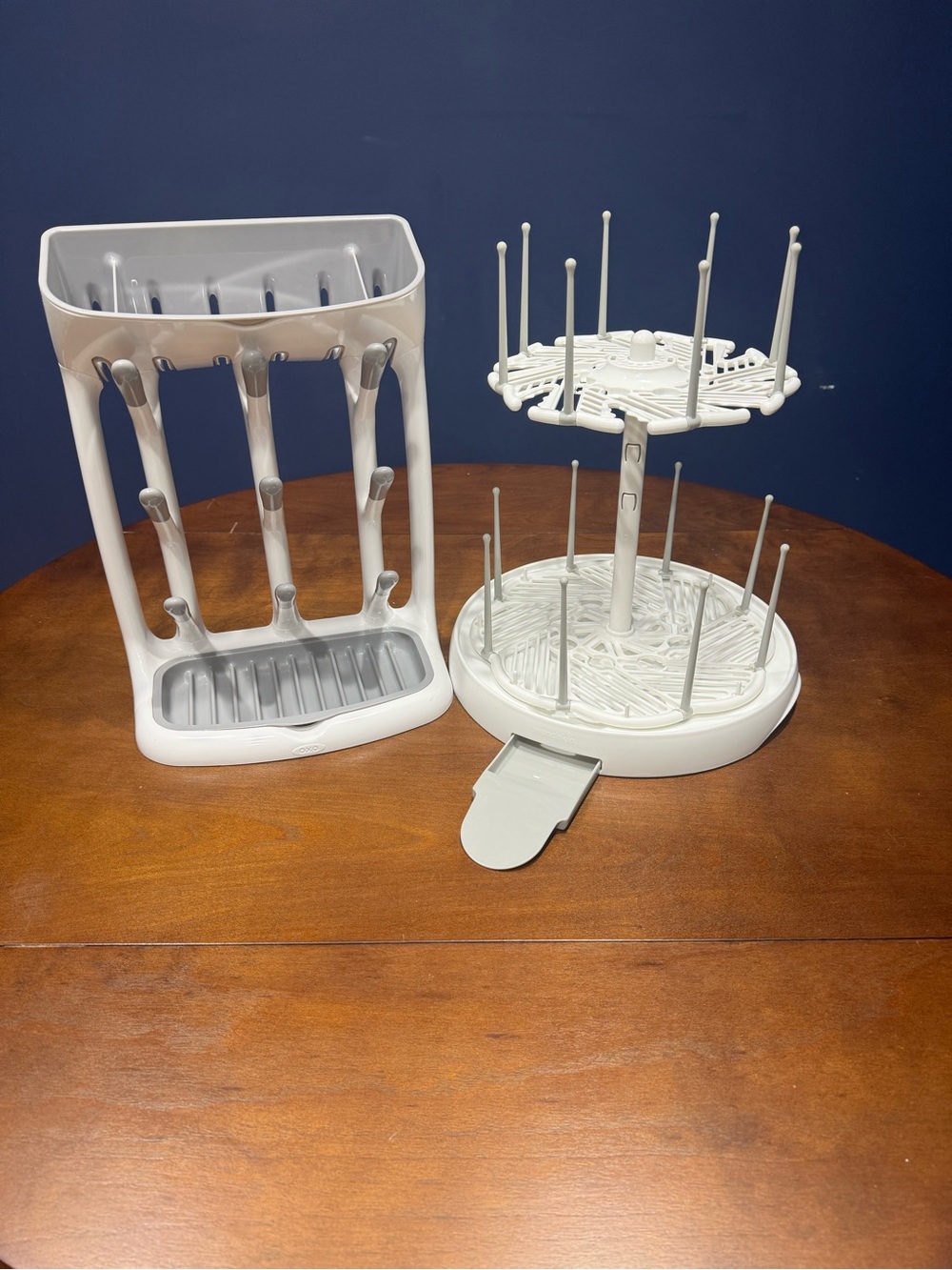 Munchkin White Bottle Drying Rack Set - 2 Piece Plastic Drainer